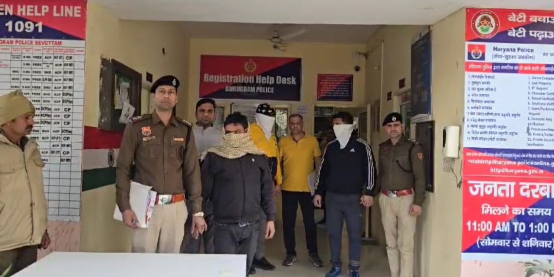 साइबर सिटी गुरुग्राम में दिनदहाड़े आग लगाने वाले तीन आरोपी चढ़े पुलिस के हत्ते(वीडियो)