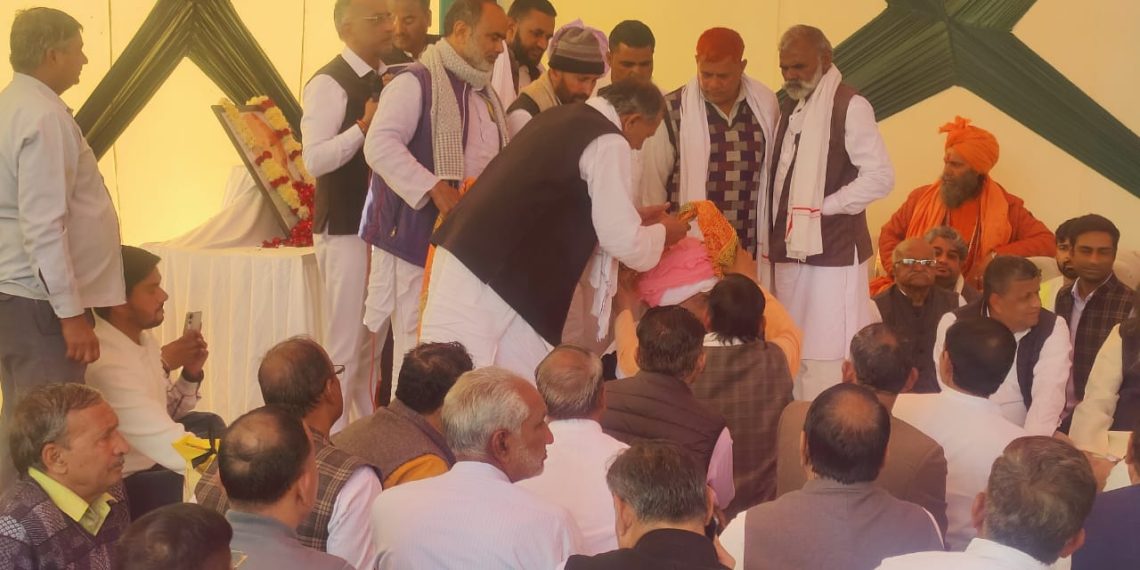 सोहना के खेड़ला गाँव मे किया गया रस्म पगड़ी का आयोजन-मुस्लिम समाज की सरदारी ने भी बांधी पगड़ी-