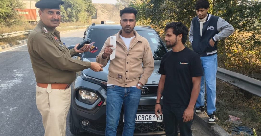 गुरुग्राम पुलिस हुई माला माल एक सप्ताह में वसले एक करोड़ 61 लाख-